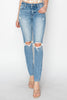 Risen Full Size High Rise Knee Distressed Skinny Jeans - All Mine Now Clothing