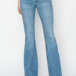 RISEN Mid Rise Flare Jeans with Pockets - All Mine Now Clothing