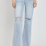 RISEN Full Size High Rise Distressed Wide Leg Jeans - All Mine Now Clothing