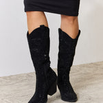 Forever Link Rhinestone Knee High Cowboy Boots - All Mine Now Clothing