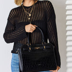 David Jones Texture PU Leather Handbag - All Mine Now Clothing