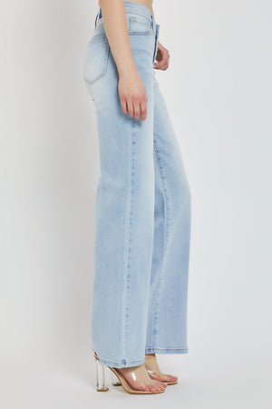 RISEN Full Size Wide Leg V Dipped Front Waist Jeans - All Mine Now Clothing