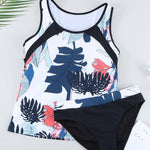 Printed Wide Strap Tankini Set - All Mine Now Clothing