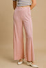 Umgee Elastic Waist Wide Leg Knit Pants Trendsi