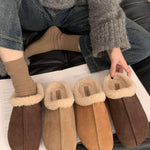 Thermal Fuzzy Round Toe Flat Slippers