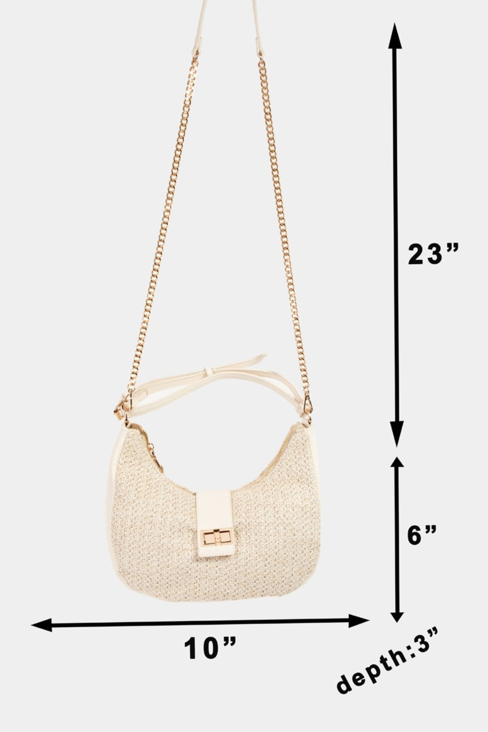 Fame Straw Braid Hobo Bag - All Mine Now Clothing