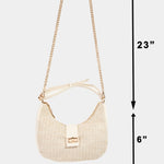 Fame Straw Braid Hobo Bag - All Mine Now Clothing