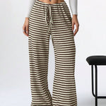 Tied Striped Wide Leg Pants - All Mine Now Clothing