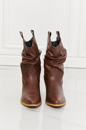 MMShoes Better in Texas Scrunch Cowboy Boots in Brown - All Mine Now Clothing