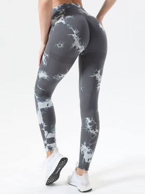 Tie-Dye High Waist Active Leggings - All Mine Now Clothing