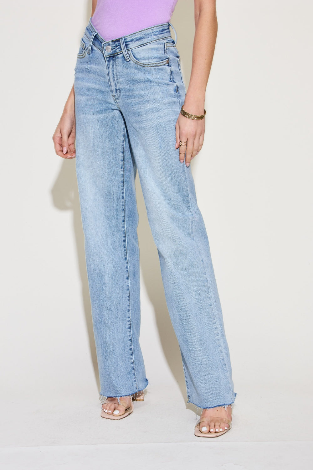 Judy Blue Full Size V Front Waistband Straight Jeans - All Mine Now Clothing