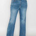 bytos Full Size Cat's Whiskers Mid Rise Bootcut Jeans Trendsi