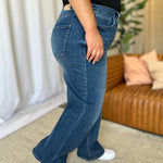 RFM Full Size High Rise Tummy Control Wide Leg Jeans Trendsi