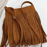 Suede Fringe Shoulder Bag - All Mine Now Clothing