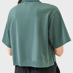 Millennia Half Button Short Sleeve Active T-Shirt - All Mine Now Clothing