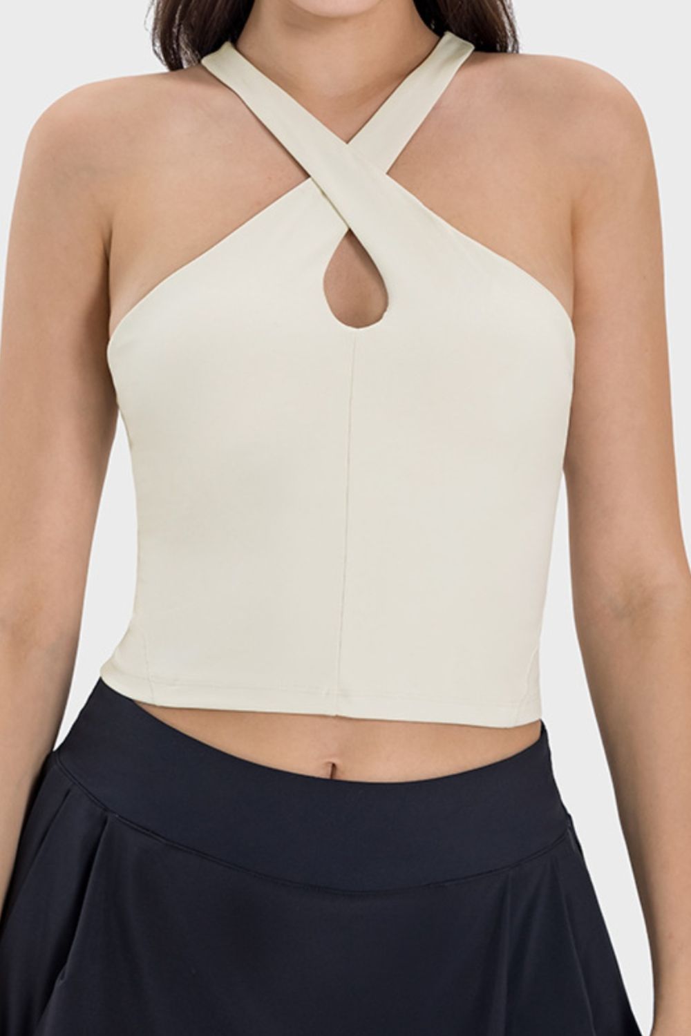 Millennia Crisscross Grecian Neck Active Cami - All Mine Now Clothing