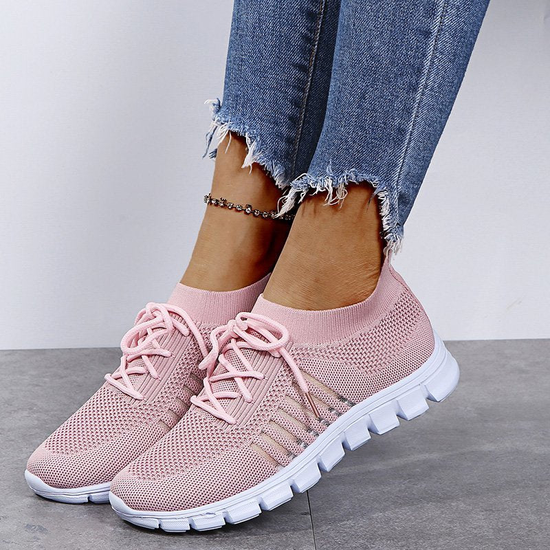 Breathable Mesh Lace Up Sneakers - All Mine Now Clothing