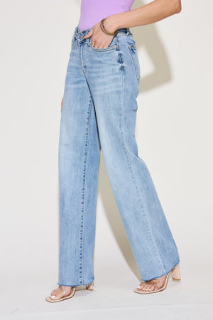 Judy Blue Full Size V Front Waistband Straight Jeans - All Mine Now Clothing