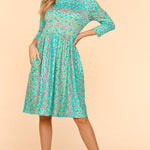 Haptics Round Neck Floral Dress with Pockets - All Mine Now Clothing