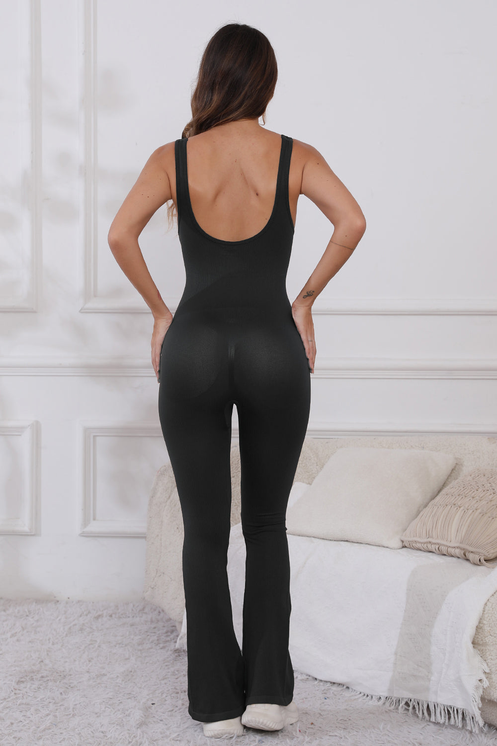 Scoop Neck Wide Strap Active Jumpsuit - All Mine Now Clothing