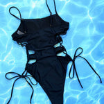 Cutout Lace-Up Spaghetti Strap One-Piece Swimsuit - All Mine Now Clothing