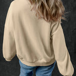 Half Zip Long Sleeve Sweatshirt - All Mine Now Clothing