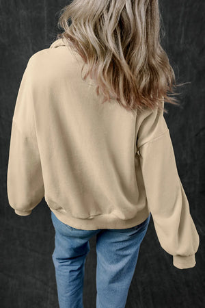 Half Zip Long Sleeve Sweatshirt - All Mine Now Clothing