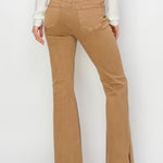 RISEN Bailey Full Size High Waist Side Slit Flare Jeans Trendsi