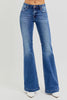 RISEN Full Size Low Rise Flare Jeans with Pockets - All Mine Now Clothing