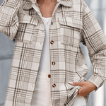 Plaid Removable Hood Button Up Shacket - All Mine Now Clothing