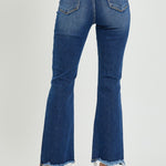 RISEN High Rise Distressed Crop Flare Jeans - All Mine Now Clothing