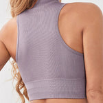 Mock Neck Ribbed Sports Tank - All Mine Now Clothing