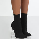 Mesh Point Toe Stiletto Boots - All Mine Now Clothing