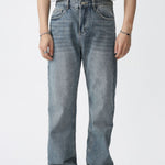 Playful Mid Rise Men's Jeans with Pockets