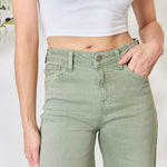 RISEN Full Size Raw Hem Wide-Leg Jeans - All Mine Now Clothing