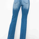 bytos Full Size Distressed High Rise Jeans with Pockets - All Mine Now Clothing