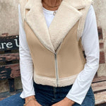 Zip Up Sherpa Vest Coat Trendsi