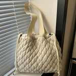 Drawstring Bubble Texture Tote Bag - All Mine Now Clothing