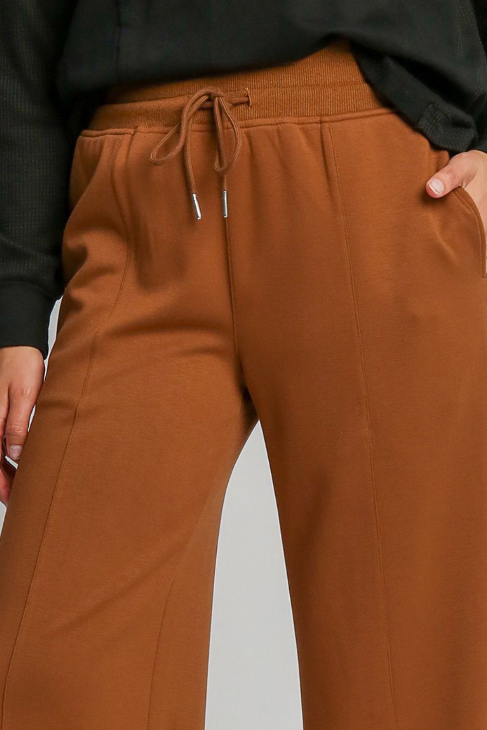 Umgee Drawstring Wide Leg Pants with Pockets - All Mine Now Clothing