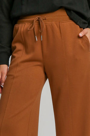 Umgee Drawstring Wide Leg Pants with Pockets - All Mine Now Clothing