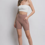 Love Tree High Waist Seam Detail Active Shorts - All Mine Now Clothing