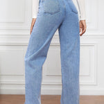 High Waist Straight Jeans - All Mine Now Clothing