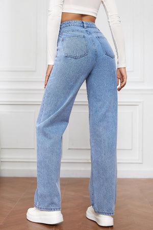 High Waist Straight Jeans - All Mine Now Clothing