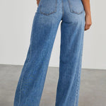 Raw Hem Wide Leg Jeans with Pockets Trendsi