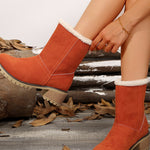 Thermal Fuzzy Block Heel Boots - All Mine Now Clothing