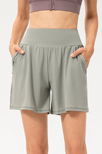 Pocketed Elastic Waist Active Shorts - All Mine Now Clothing