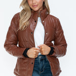 YMI Pocketed Zip Up Turtleneck Puffer Jacket - All Mine Now Clothing