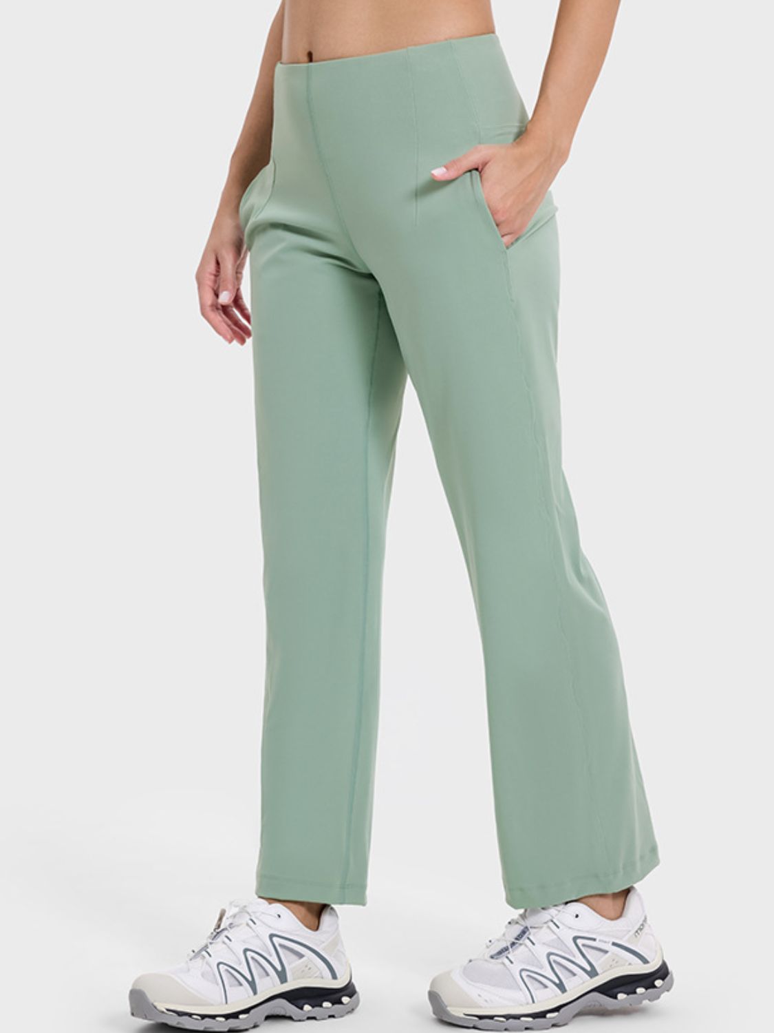 Millennia Pocketed High Waist Active Pants - All Mine Now Clothing