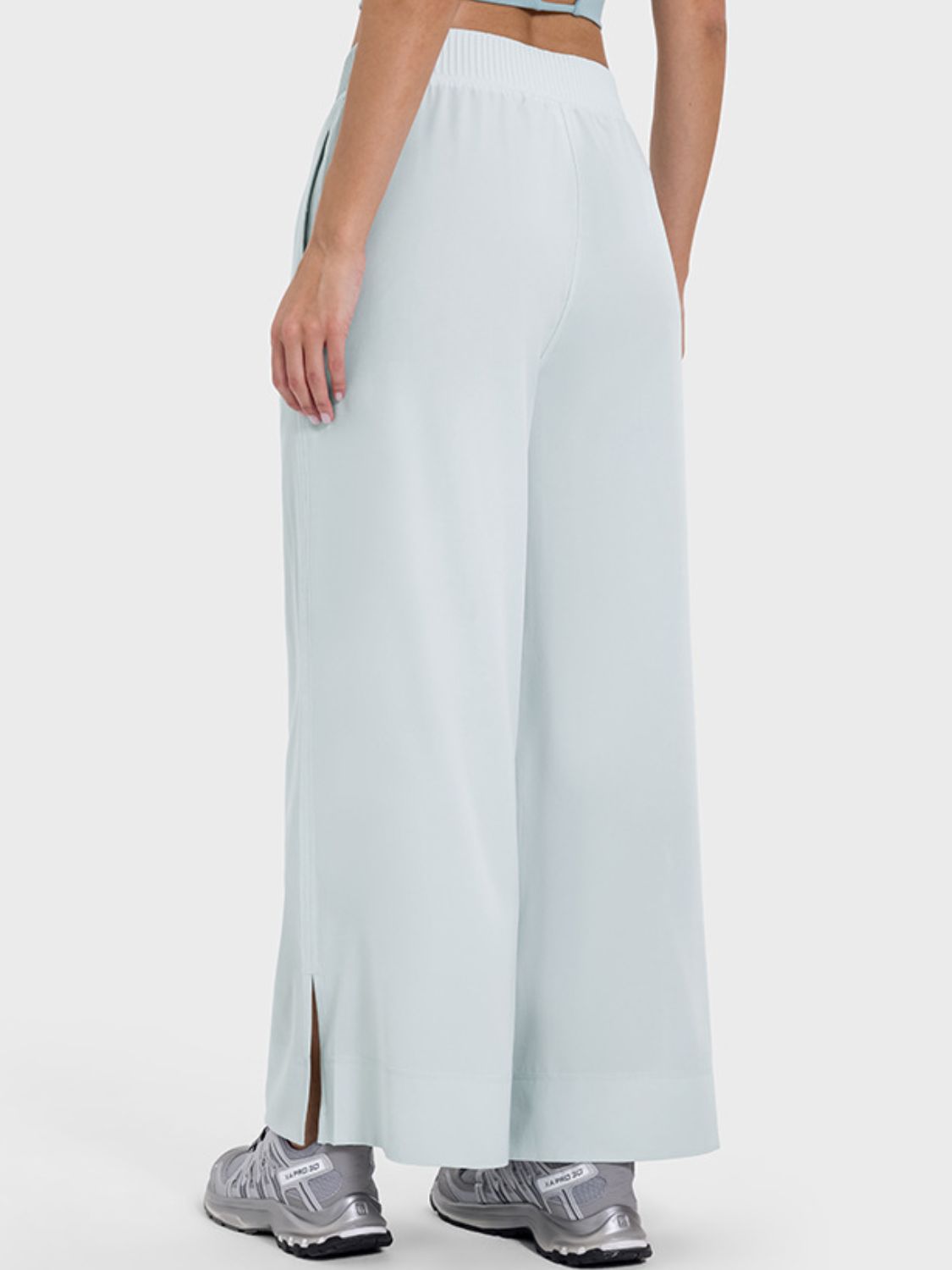 Millennia Slit Wide Leg Active Pants - All Mine Now Clothing