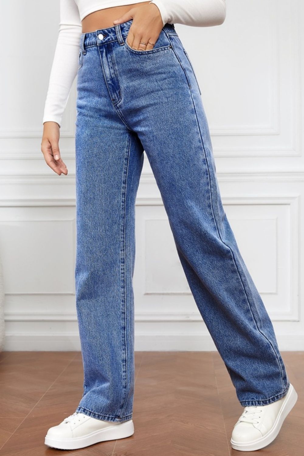 High Waist Straight Jeans - All Mine Now Clothing